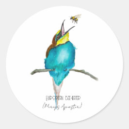 Waterverf (Europese bijeneter) Ronde Sticker