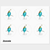 Waterverf (Europese bijeneter) Ronde Sticker (Vel)