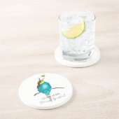 Waterverf (Europese bijeneter) Zandsteen Onderzetter (Zijkant)