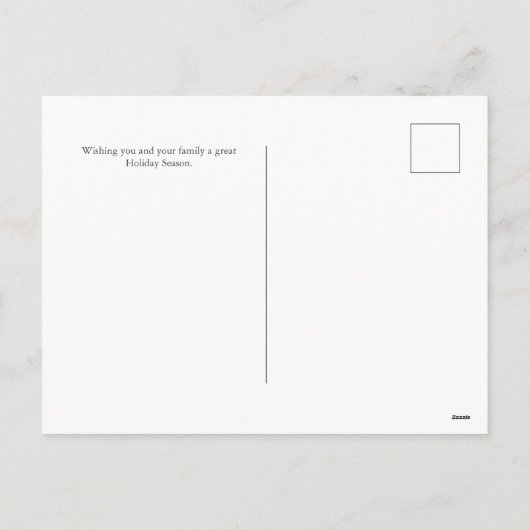 Waterverf Evergreen en Holly Berries Wreath Feestdagenkaart (Achterkant)