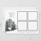 Waterverf Evergreen Mountain Scene Holiday Bedankkaart (Achterkant)