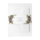 Waterverf Evergreen Pine Cone Winter Wedding Uitnodigingen Wikkel (Voorkant Voorbeeld)