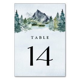 Waterverf Evergreen Rustic Tree Wedding Kaart