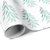 Waterverf Evergreen Trees Brushstrokes 3 Cadeaupapier (Rol Hoek)