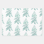 Waterverf Evergreen Trees Inpakpapier Vel (Voorkant 2)