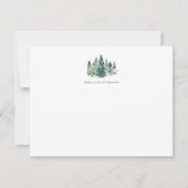 Waterverf Evergreen Trees - Kaart voor persoonlijk (Voorkant)