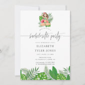 Waterverf Exotic Aloha Luau Bachelorette Party Kaart (Voorkant)