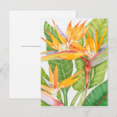Waterverf exotische bloemen briefkaart (Voorkant / Achterkant)
