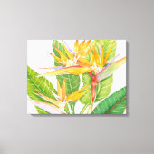 Waterverf exotische bloemen canvas afdruk (Voorkant)