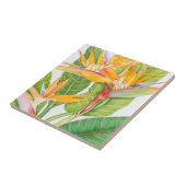 Waterverf exotische bloemen tegeltje (Zijkant)