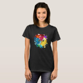 Waterverf Exotische Korthaar Kat Moeder Splat Verf T-shirt (Voorkant volledig)