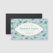 Waterverf exotische vogels met Lijst sparen de dat (Voorkant / Achterkant)