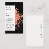 Waterverf Expressieve Splatter Visitekaartje (Voorkant / Achterkant)