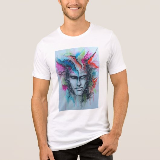 Waterverf Face T-shirt (Voorkant)
