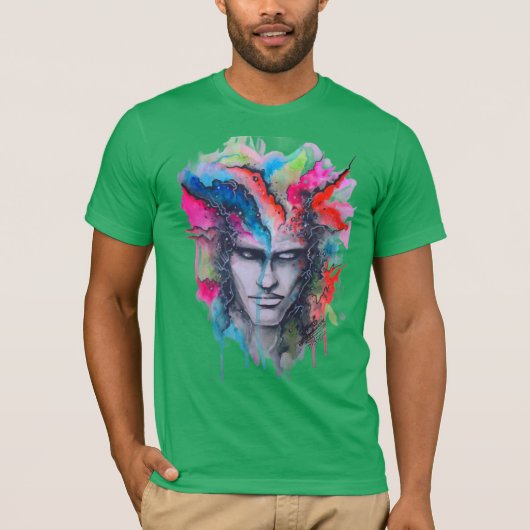 Waterverf Face T-shirt (Voorkant)