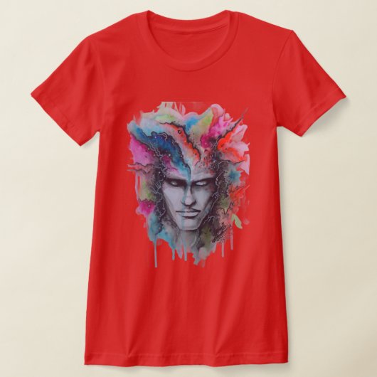 Waterverf Face T-shirt (Laagn)