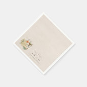 Waterverf Faecore bloementhee Party Baby shower Servet (Hoek)