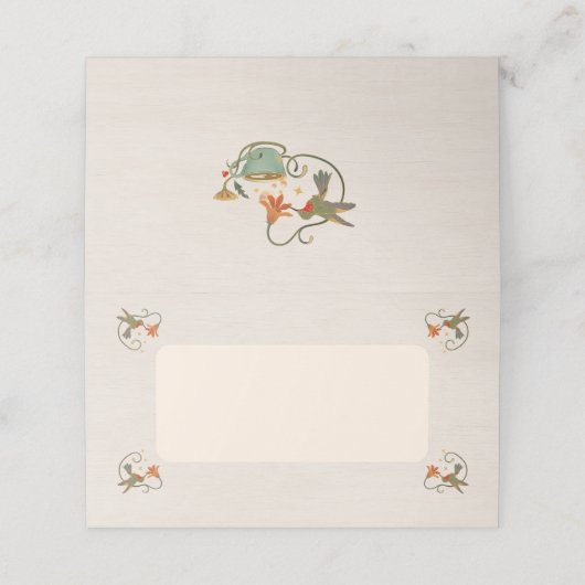 Waterverf Faecore bloementhee Party douchevlek Plaatskaartje (Buitenkant ongevouwen)