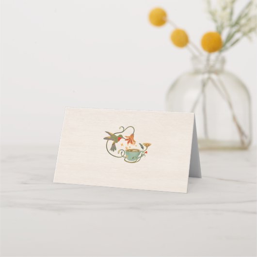 Waterverf Faecore bloementhee Party douchevlek Plaatskaartje (Achterkant)