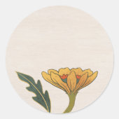 Waterverf Faecore bloementheefeest Ronde Sticker (Voorkant)