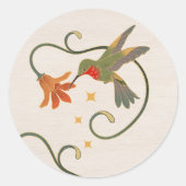 Waterverf Faecore bloementheefeest Ronde Sticker (Voorkant)