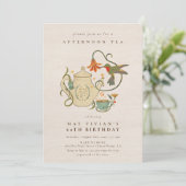 Waterverf Faecore bloementheefeest Verjaardag Kaart (Staand voorkant)