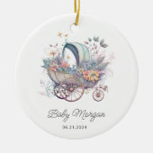 Waterverf Fairy Baby Kinderwagen Douche Keramisch Ornament (Voorkant)