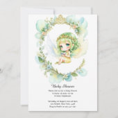 Waterverf Fairy Baby shower Uitnodiging (Voorkant)
