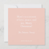 Waterverf Fairy bloemen roze en mint Feestdagenkaart (Achterkant)