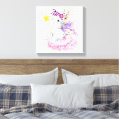 Waterverf Fairy Bunny Canvas Afdruk (Insitu (Slaapkamer))