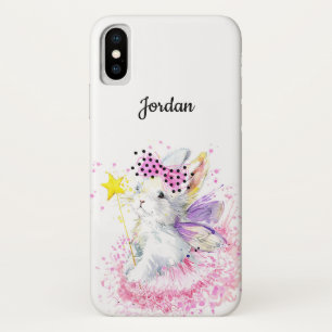 Waterverf Fairy Bunny Jouw namen toevoegen Case-Mate iPhone Case