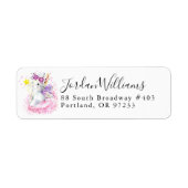 Waterverf Fairy Bunny | Jouw namen toevoegen Etiket (Voorkant)