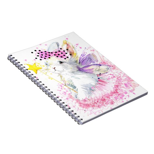 Waterverf Fairy Bunny Notitieboek (Rechterzijde)