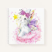 Waterverf Fairy Bunny Notitieboek (Voorkant)
