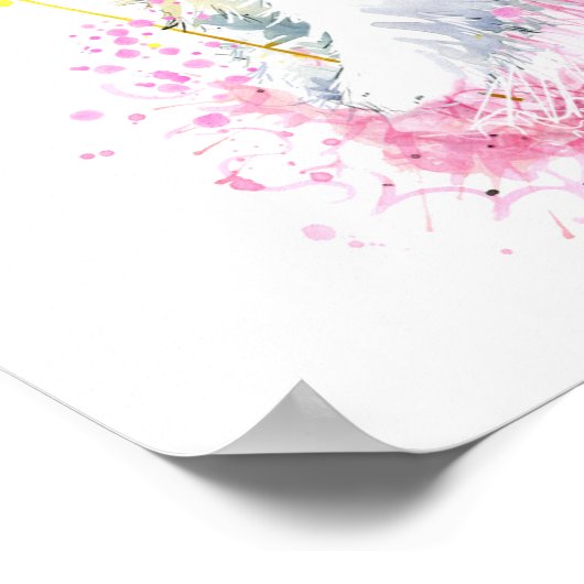 Waterverf Fairy Bunny Poster (Hoek)