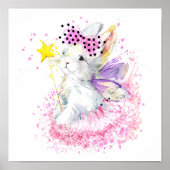 Waterverf Fairy Bunny Poster (Voorkant)