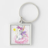 Waterverf Fairy Bunny Sleutelhanger (Voorkant)