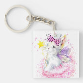 Waterverf Fairy Bunny Sleutelhanger (Voorkant)