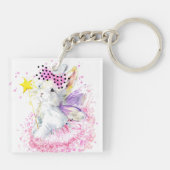 Waterverf Fairy Bunny Sleutelhanger (Achterkant)