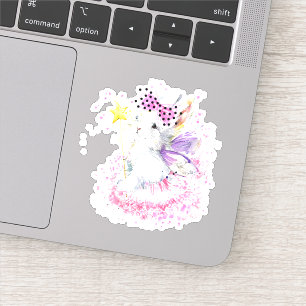 Waterverf Fairy Bunny Sticker