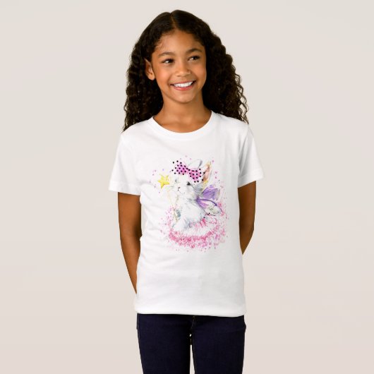 Waterverf Fairy Bunny T-shirt (Voorkant volledig)