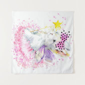 Waterverf Fairy Bunny Wandkleed (Voorkant (horizontaal))