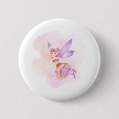 Waterverf Fairy Button (Voorkant)