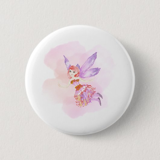 Waterverf Fairy Button (Voorkant)