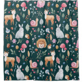 Waterverf Fairy Forest kinderpatroon Douchegordijn (Voorkant)