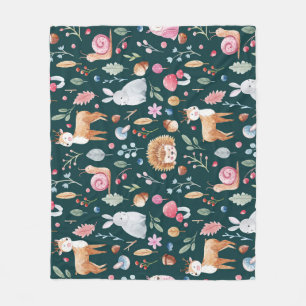 Waterverf Fairy Forest kinderpatroon Fleece Deken