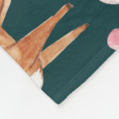 Waterverf Fairy Forest kinderpatroon Fleece Deken (Hoek)