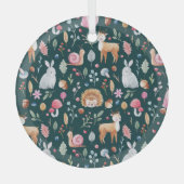 Waterverf Fairy Forest kinderpatroon Glas Ornament (Voorkant)