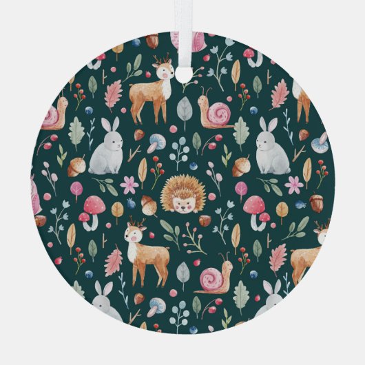 Waterverf Fairy Forest kinderpatroon Glas Ornament (Achterkant)