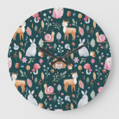 Waterverf Fairy Forest kinderpatroon Grote Klok (Voorkant)